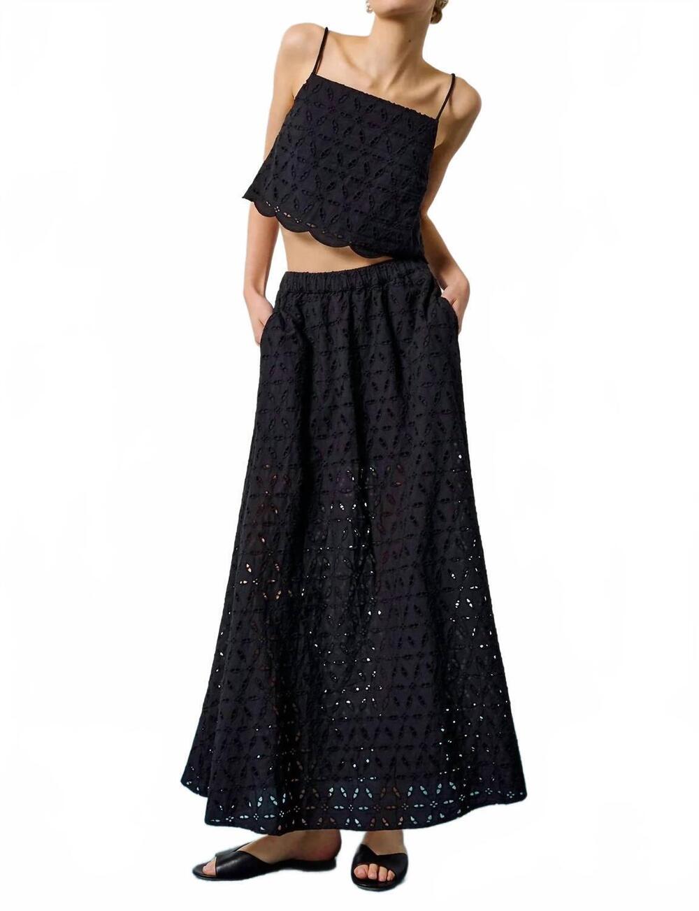 NEW FAVORITE DAUGHTER the pretty please skirt in black